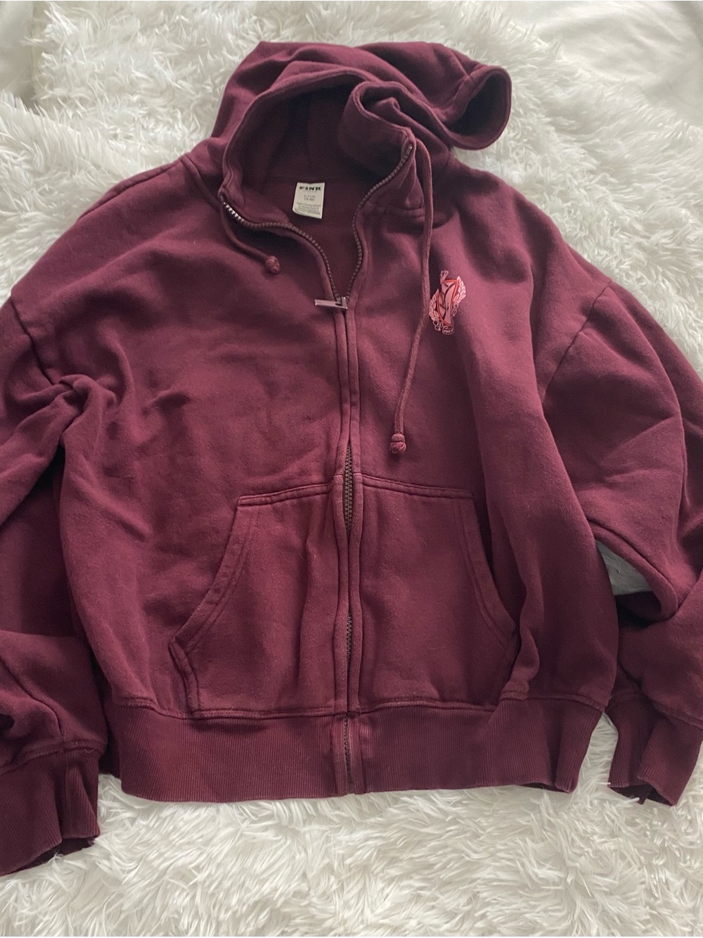 PINK Victoria's Secret Maroon Zip-Up Hoodie